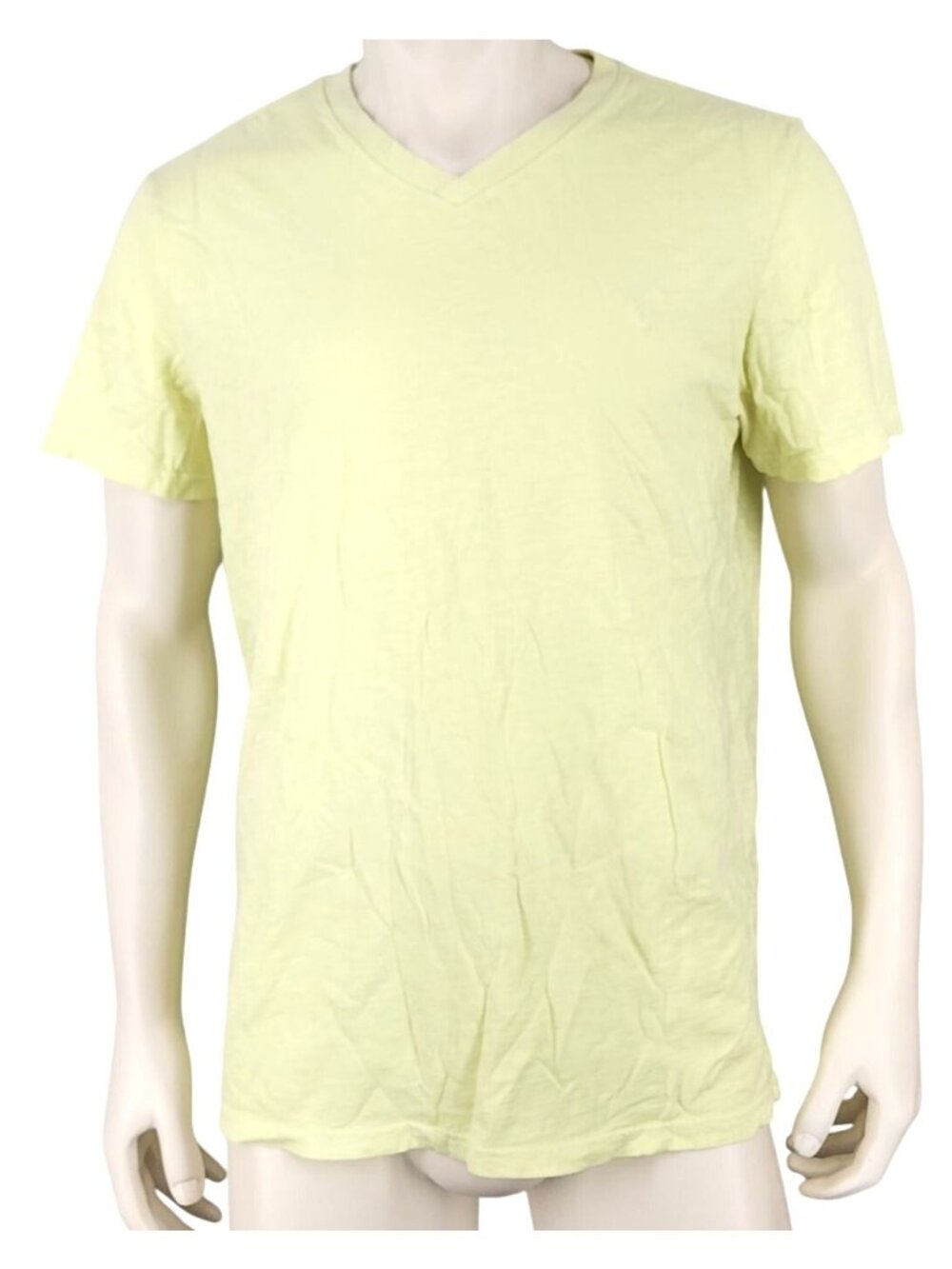 Men's American Eagle 2011 V-Neck Neon Lemon Lime Yellow Large T-Shirt AE Tee